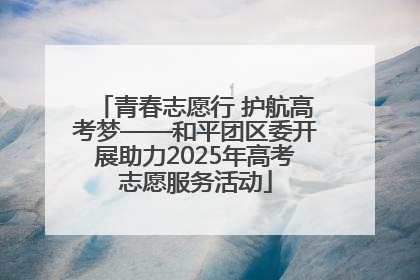 青春志愿行 护航高考梦——和平团区委开展助力2025年高考志愿服务活动